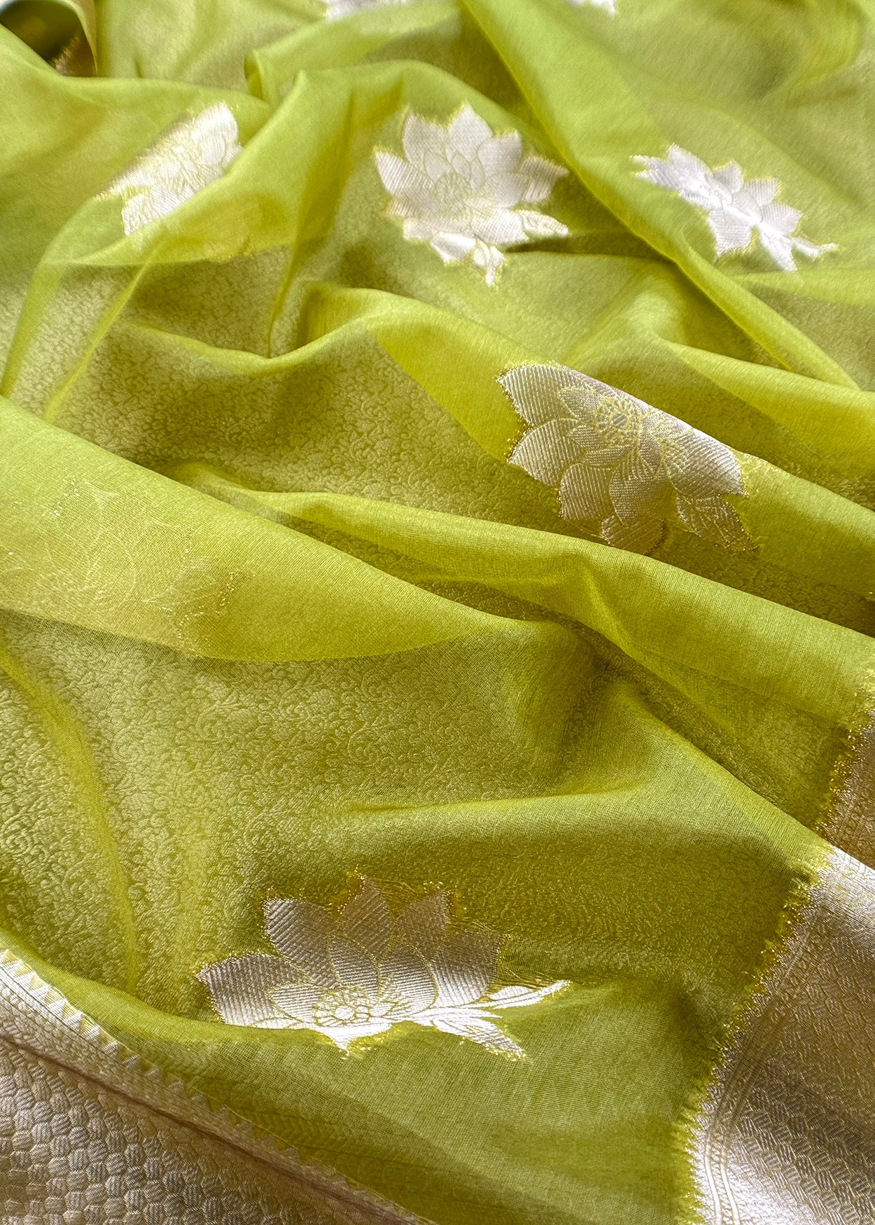 Brocade woven suit set with tissue silk dupatta

