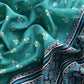 Blue Pure Maheshwari Silk Unstitched Suit Fabric with Shikagarh Print