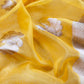 Yellow Designer Pure Brocade Silk Kurta and Organza Dupatta