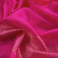 Designer Bright Pink Handloom silk suit with Zari weaving