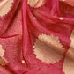 Red Designer Pure Brocade silk kurta and organza dupatta