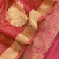 Red Designer Pure Brocade silk kurta and organza dupatta
