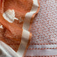 Rust  Designer Pure Brocade silk kurta and organza dupatta