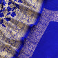 Mohini Blue Handloom Varanasi Raw Silk Kurta And Khaddi Georgette Gharchola Dupatta With Kadwa Weaving