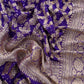 Sindhu Violet Handloom Varanasi Raw Silk Kurta And Khaddi Georgette Gharchola Dupatta With Kadwa Weaving