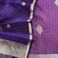 Kavya Violet greys striped Katan silk kurta and Kora silk dupatta with kadwa weaving