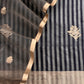 Kavya Black Greys Striped Katan Silk Kurta And Kora Silk Dupatta With Kadwa Weaving