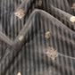 Kavya Black Greys Striped Katan Silk Kurta And Kora Silk Dupatta With Kadwa Weaving