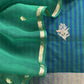 Kavya Green Blues Striped Katan Silk Kurta And Kora Silk Dupatta With Kadwa Weaving