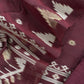 Plum Wine Jamdani Weaved Suit Fabric In Linen Chanderi