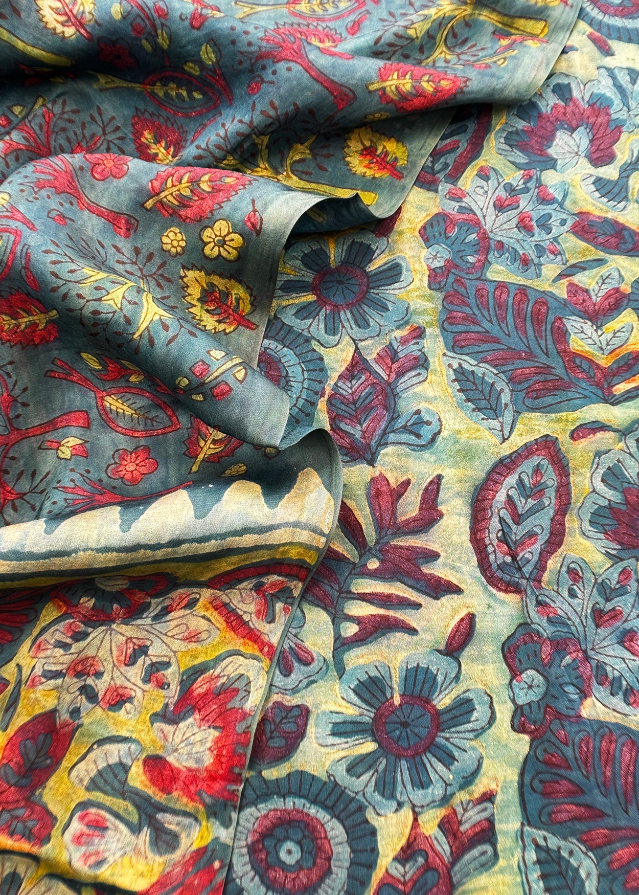 Multicolor Nashpal Ajrakh Suits in Purest Modal by Tussar Fabric
