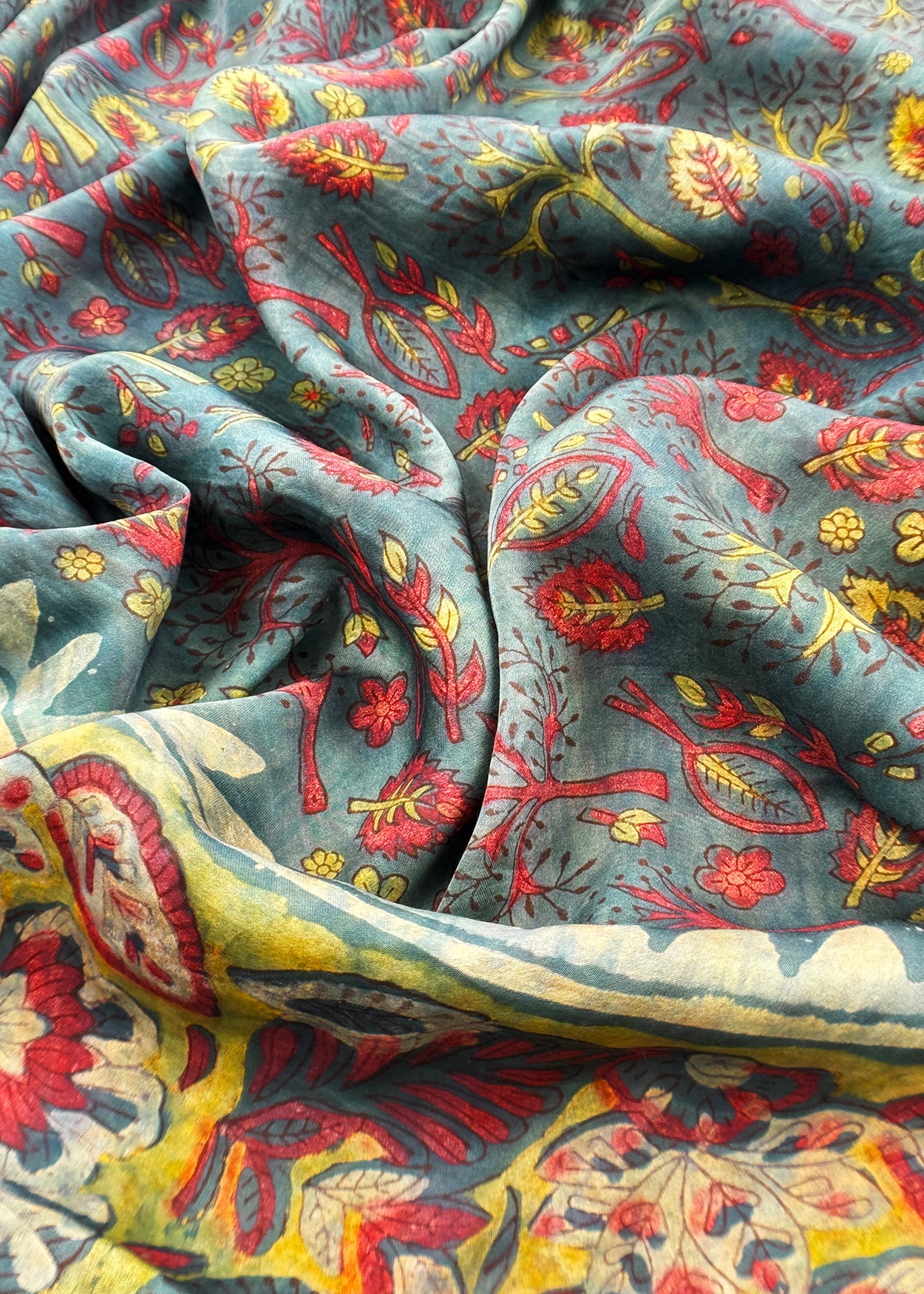 Multicolor Nashpal Ajrakh Suits in Purest Modal by Tussar Fabric