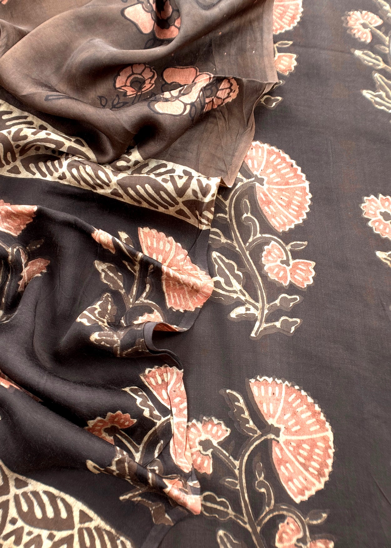 Brown Nashpal Ajrakh Suits in Purest Modal by Tussar Fabric