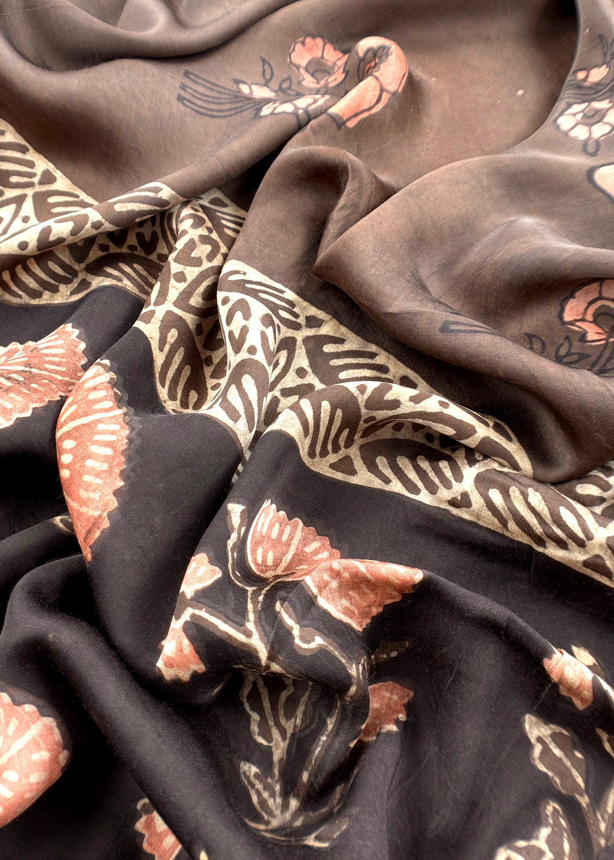 Brown Nashpal Ajrakh Suits in Purest Modal by Tussar Fabric