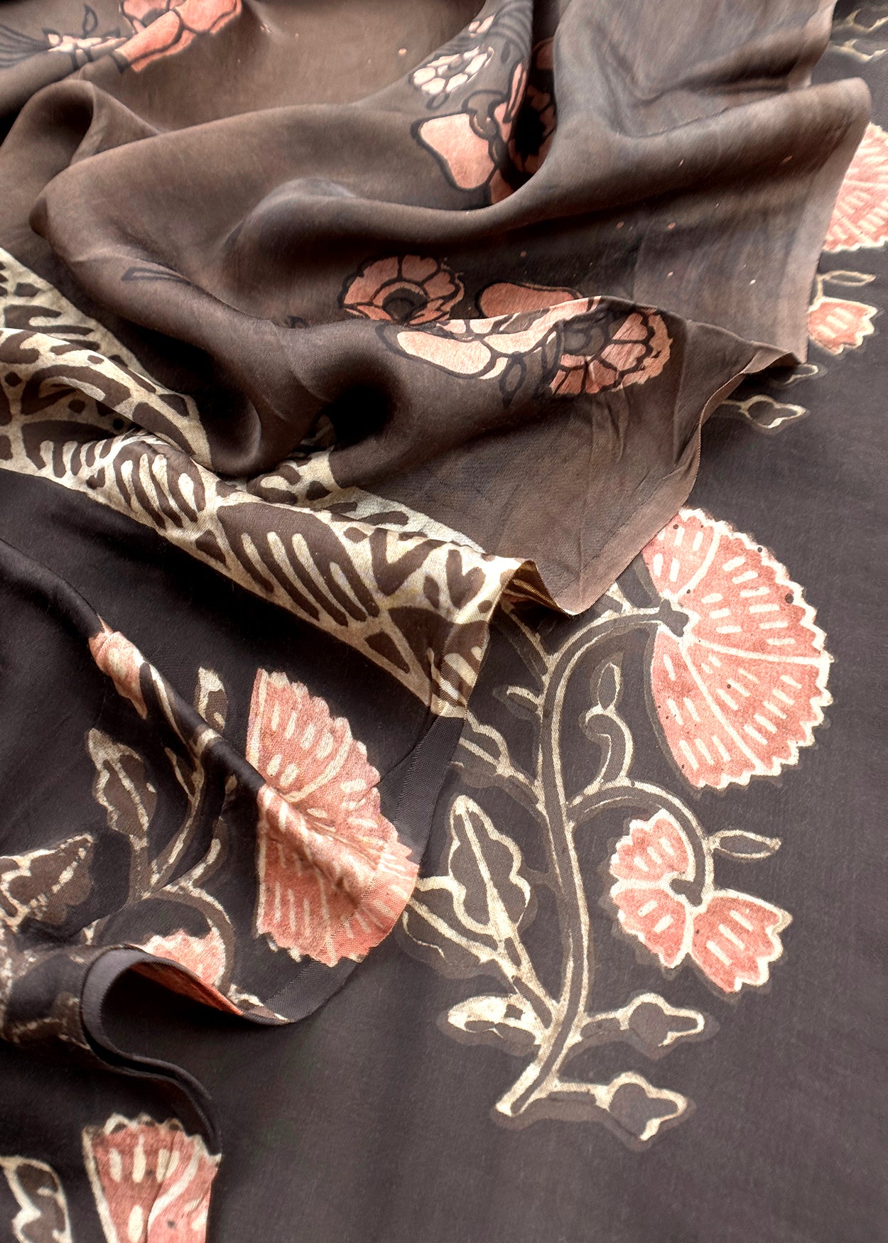 Brown Nashpal Ajrakh Suits in Purest Modal by Tussar Fabric