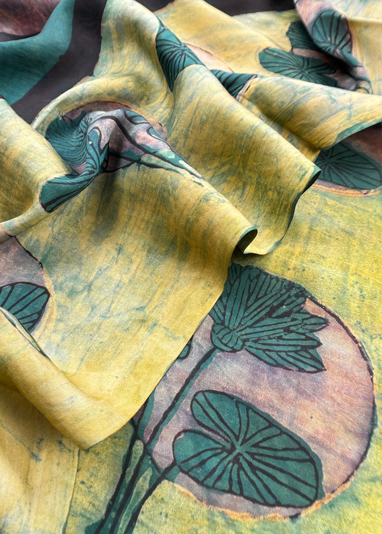 Yellow Nashpal Ajrakh Suits in Purest Modal by Tussar Fabric