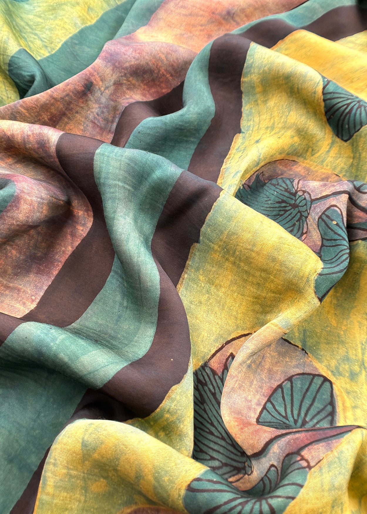 Yellow Nashpal Ajrakh Suits in Purest Modal by Tussar Fabric