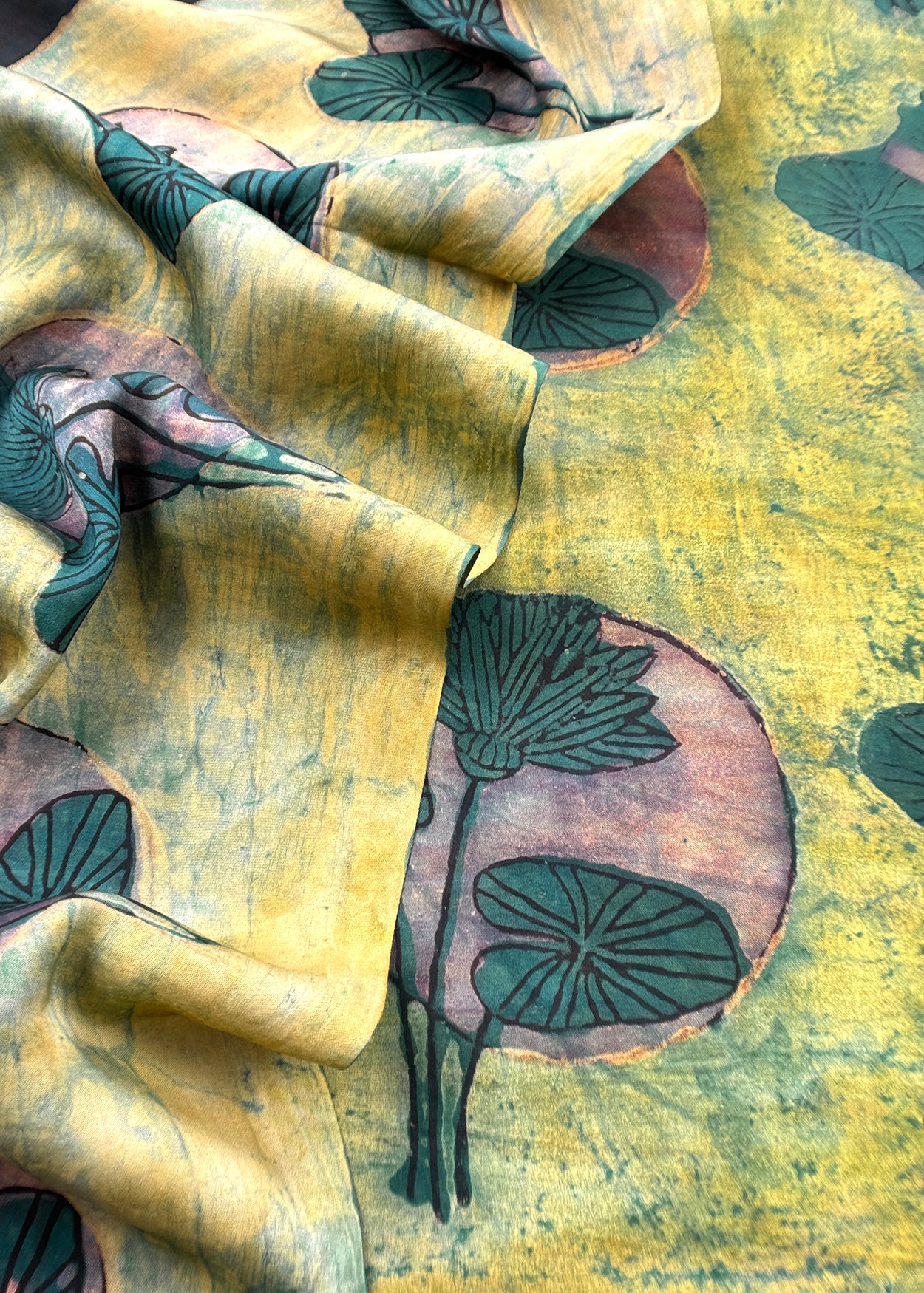 Yellow Nashpal Ajrakh Suits in Purest Modal by Tussar Fabric