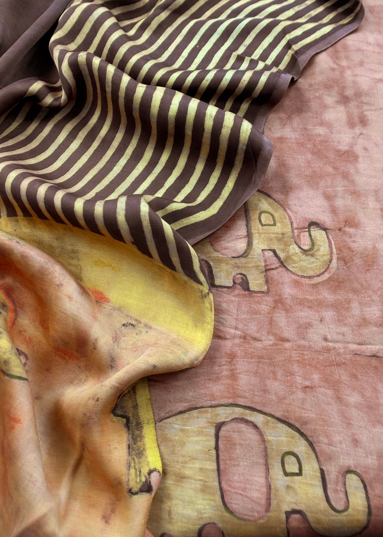 Peach Nashpal Ajrakh Suits in Purest Modal by Tussar Fabric