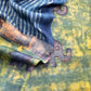 Yellow With Blue Nashpal Ajrakh Suits in Purest Modal by Tussar Fabric