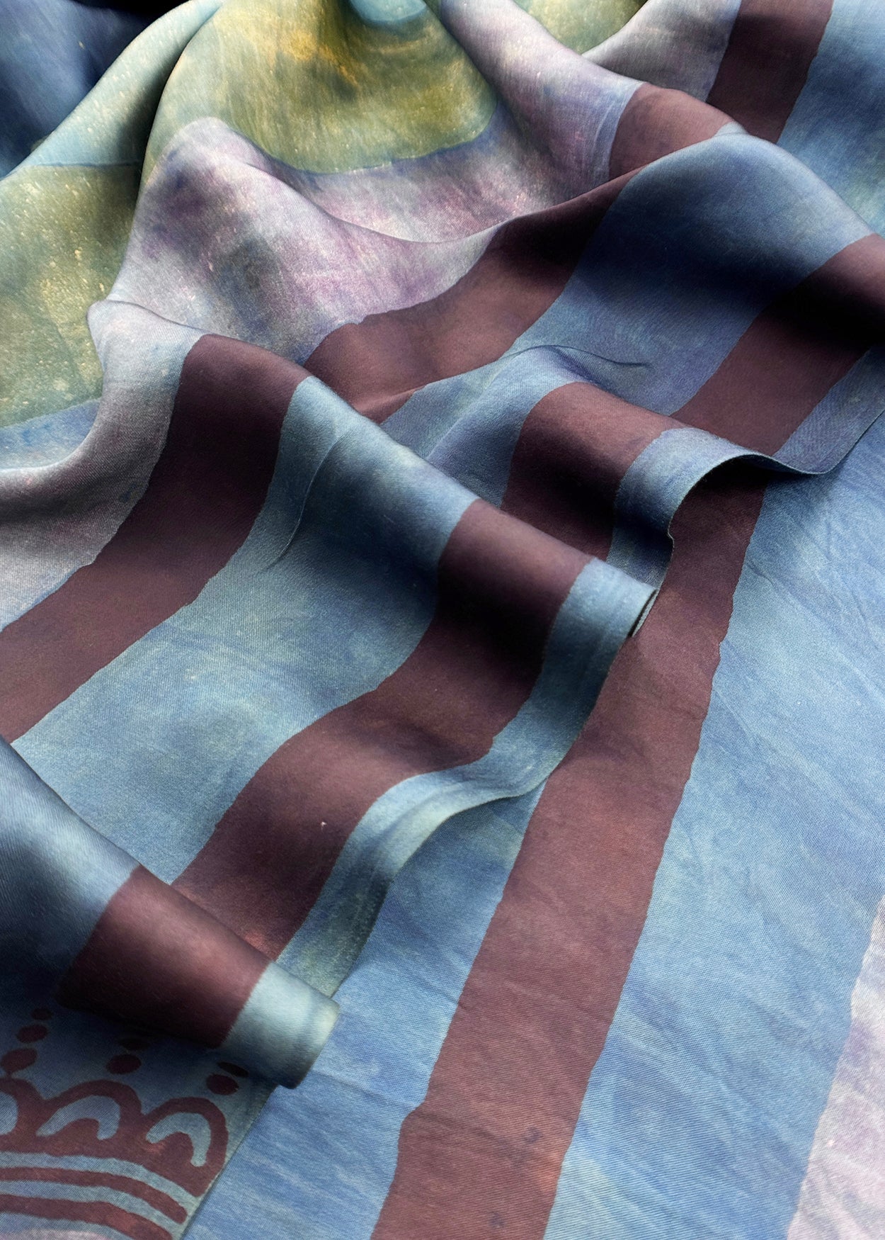 Blue Nashpal Ajrakh Suits in Purest Modal by Tussar Fabric