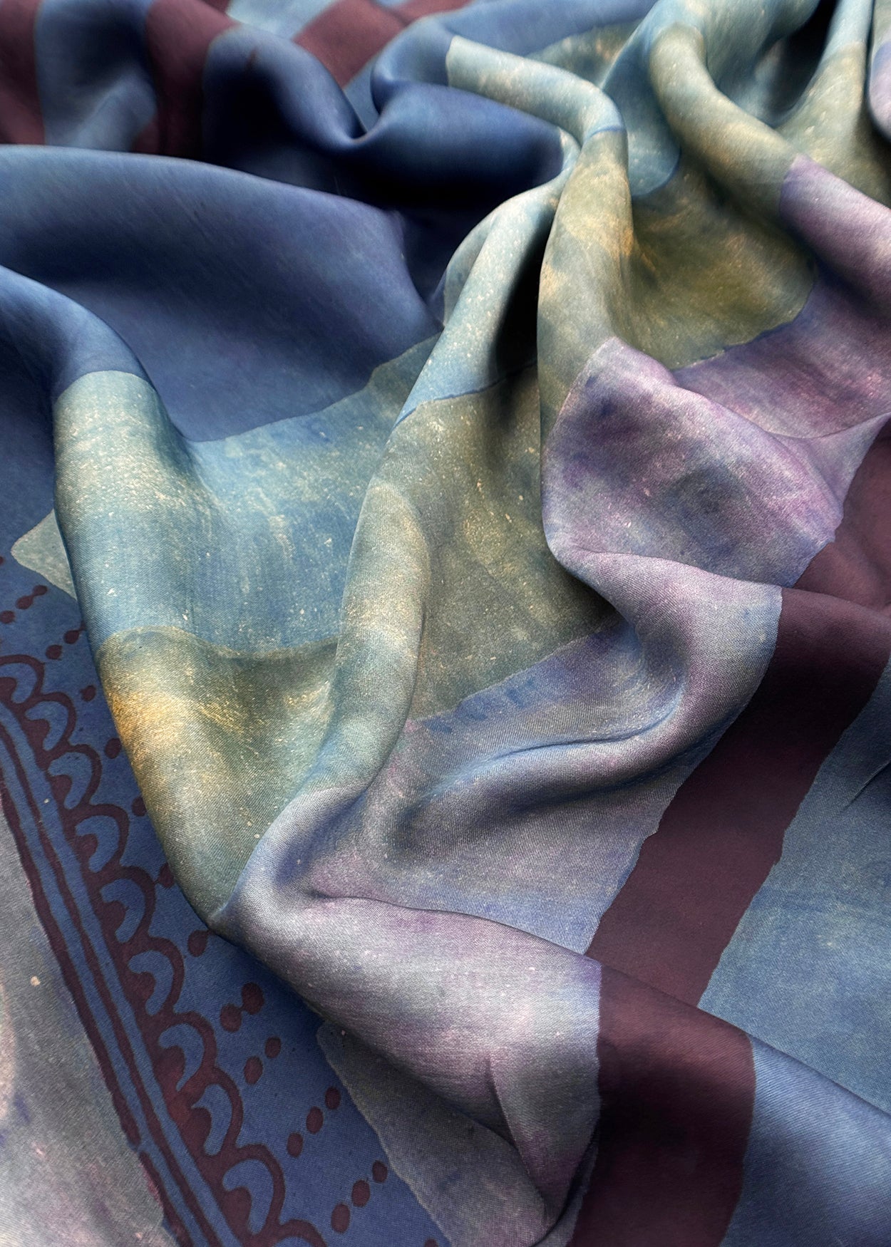 Blue Nashpal Ajrakh Suits in Purest Modal by Tussar Fabric