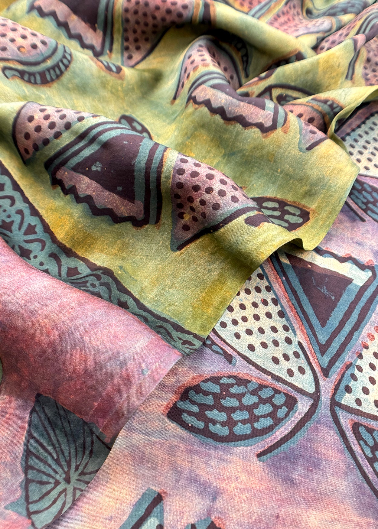 Pink And Yellow Nashpal Ajrakh Suits in Purest Modal by Tussar Fabric