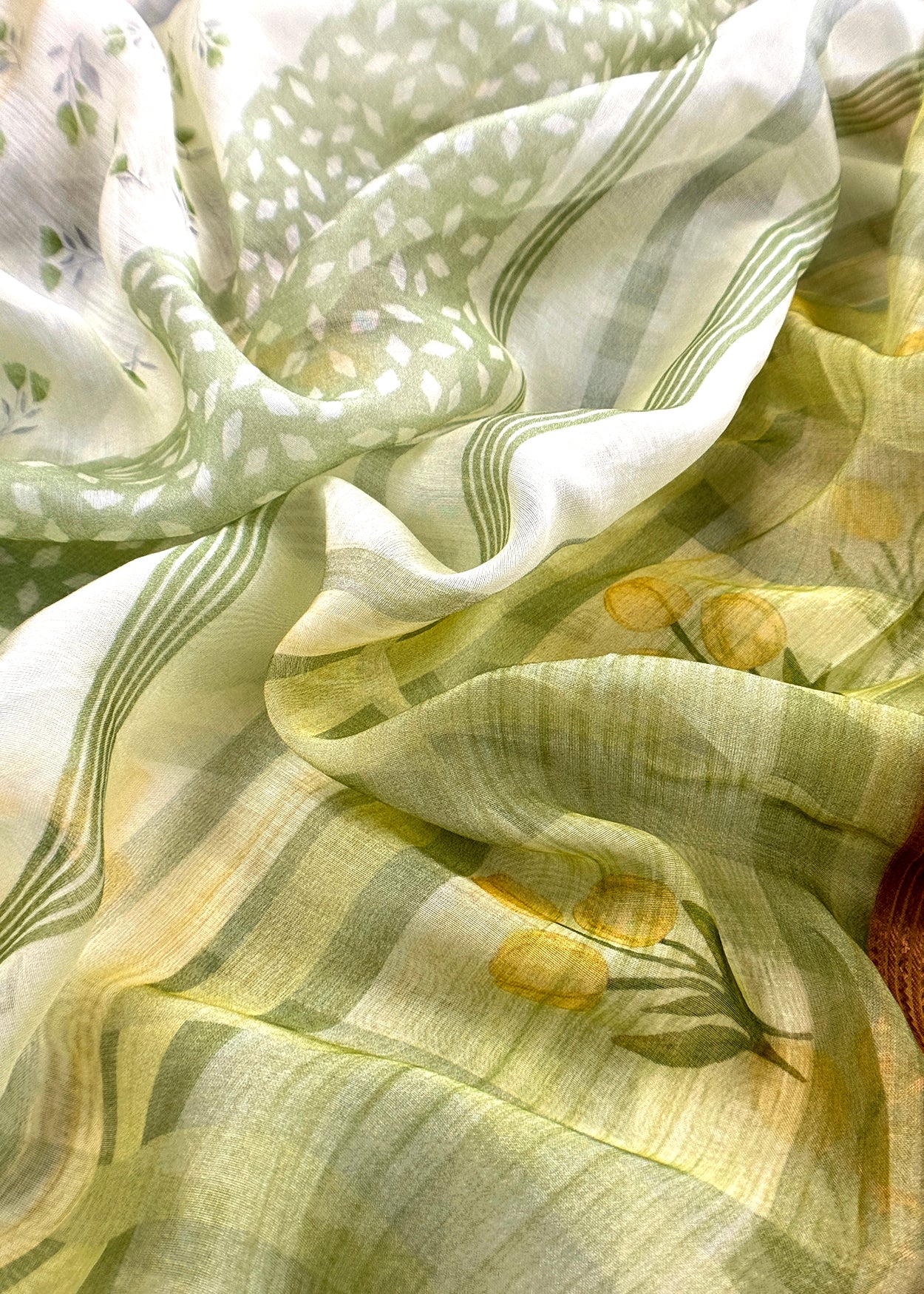Green Handloom Summer chanderi silk Suit With Dupatta