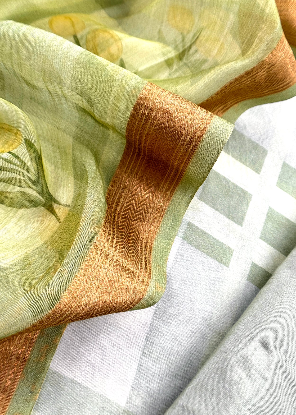 Green Handloom Summer chanderi silk Suit With Dupatta