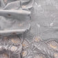 Grey Pure Mulmul Suit Fabric With Floral Resham Embroidery