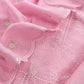 Baby Pink Pure Mulmul Suit Fabric With Floral Resham Embroidery