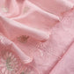 Pink Pure Mulmul Suit Fabric With Floral Resham Embroidery