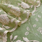 Green Organza Unstitched Suit With Applique Work