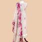 Silk unstitched suit with kora silk dupatta