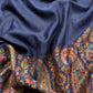 Blue Handloom Pashmina Suit With Kani Zari Weaving