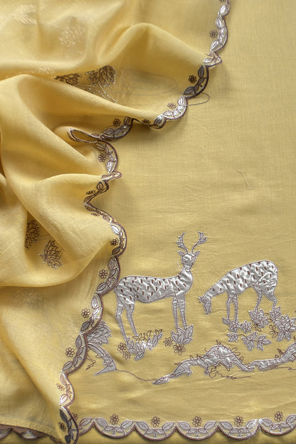 mulmul unstitched suit with dupatta

