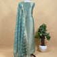 Baby Pink Banarasi Silk Brocade Suit With Organza Dupatta