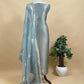 Gray Banarasi Silk Brocade Suit With Organza Dupatta