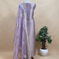 Gray Banarasi Silk Brocade Suit With Organza Dupatta