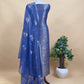 Sage Green Brocade Kurta With Organza Dupatta