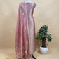 Sage Green Brocade Kurta With Organza Dupatta