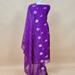 Purple Handloom Kadwa Weaving Silk Suit With Kora Silk Dupatta