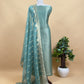 Brown Banarasi Silk Brocade Suit With Organza Dupatta