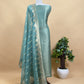 Brown Banarasi Silk Brocade Suit With Organza Dupatta