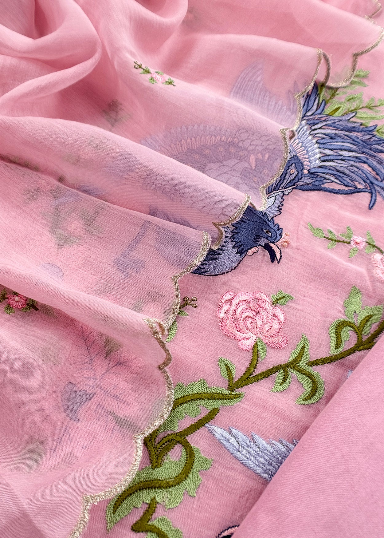Chanderi unstitched suit gifting for woman

