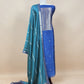 Azure Blue Handloom Banarasi Silk Kurta And Silk Dupatta with Kadwa Weaving