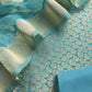 Sky Blue  Banarasi Silk Brocade Suit With Organza Dupatta