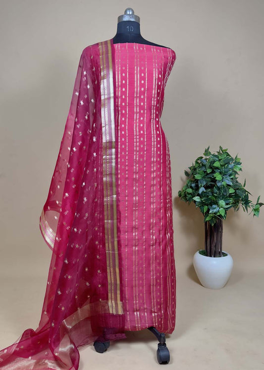 Malbany Silk Sut with beautiful dupatta