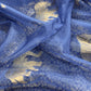 Blue Brocade Kurta With Organza Dupatta