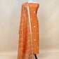 Orange Handloom Silk Kurta And Kora Silk Dupatta With Zari Weaving